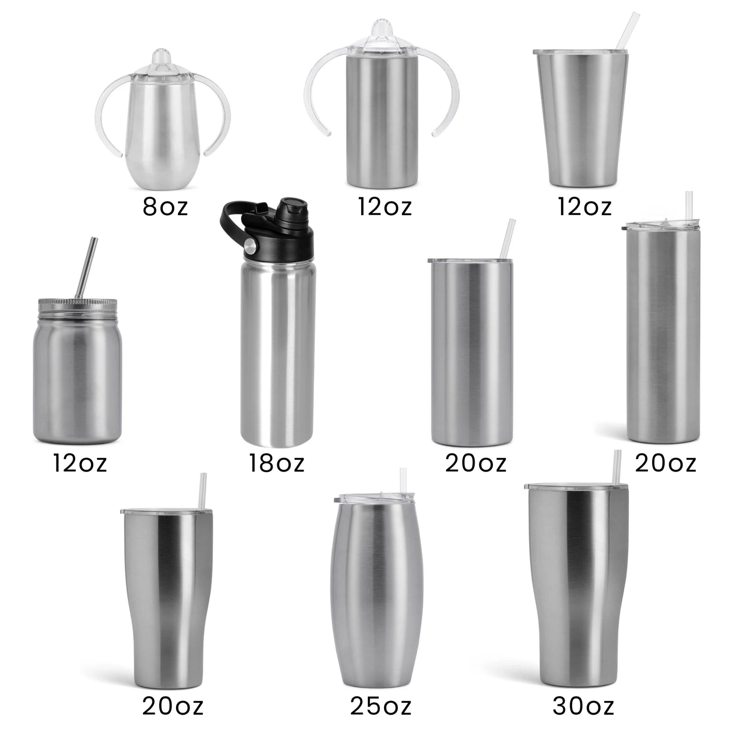 Stainless Steel Tumbler 10 Pack
