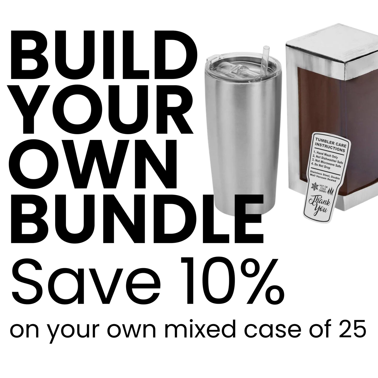 Stainless Steel Tumbler 10 Pack
